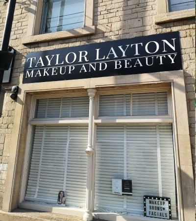 makeup and beauty business sign