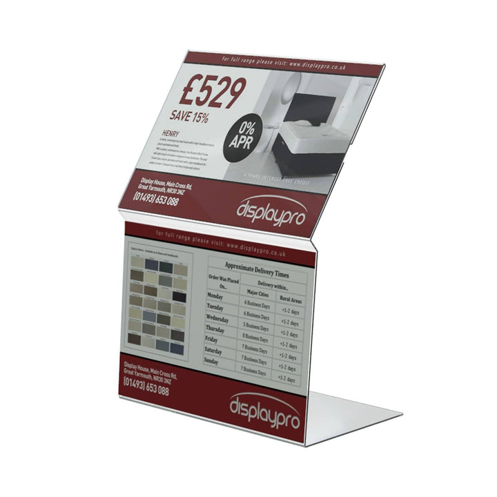 Acrylic Mattress Ticket Holder Displaypro 6