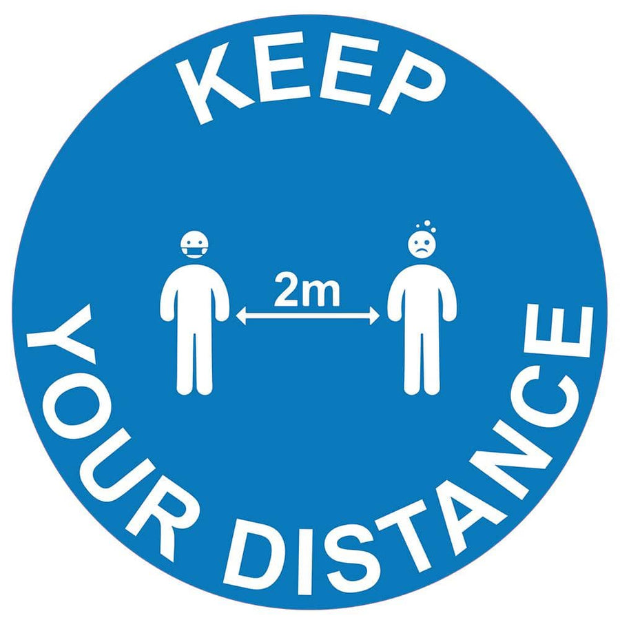 Keep Your Distance Instructional Floor Vinyl Stickers Displaypro