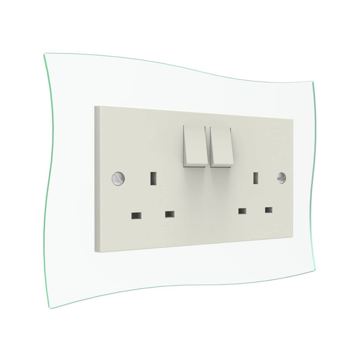 Wave Double Light Switch Surrounds Displaypro 13
