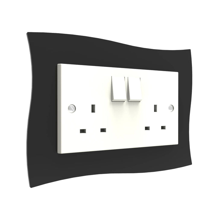 Wave Double Light Switch Surrounds Displaypro 5
