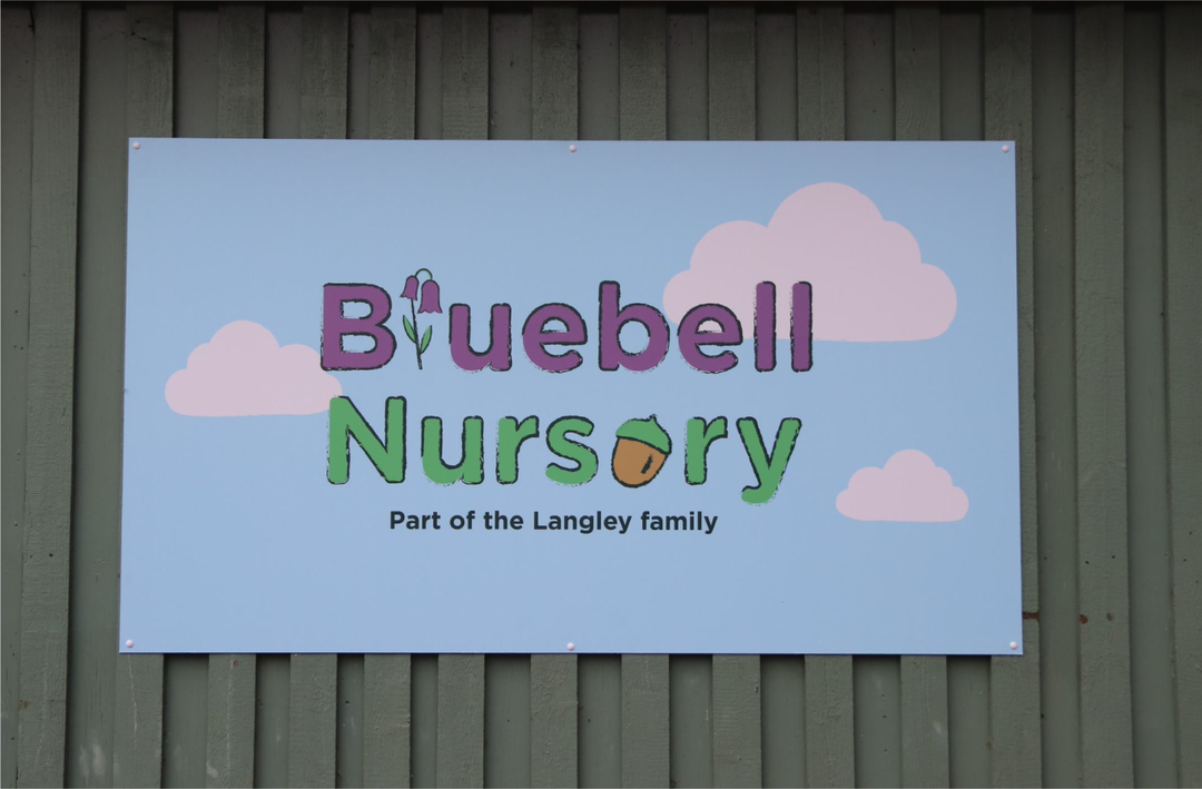 School Nursery Sign for Langley School Norfolk