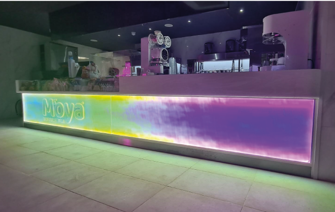 illuminated corian countertop shop fitting norwich