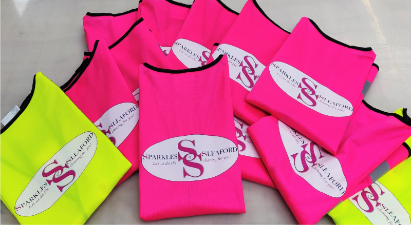 Printed Workwear Hi Vis for Cleaning Company Sleaford