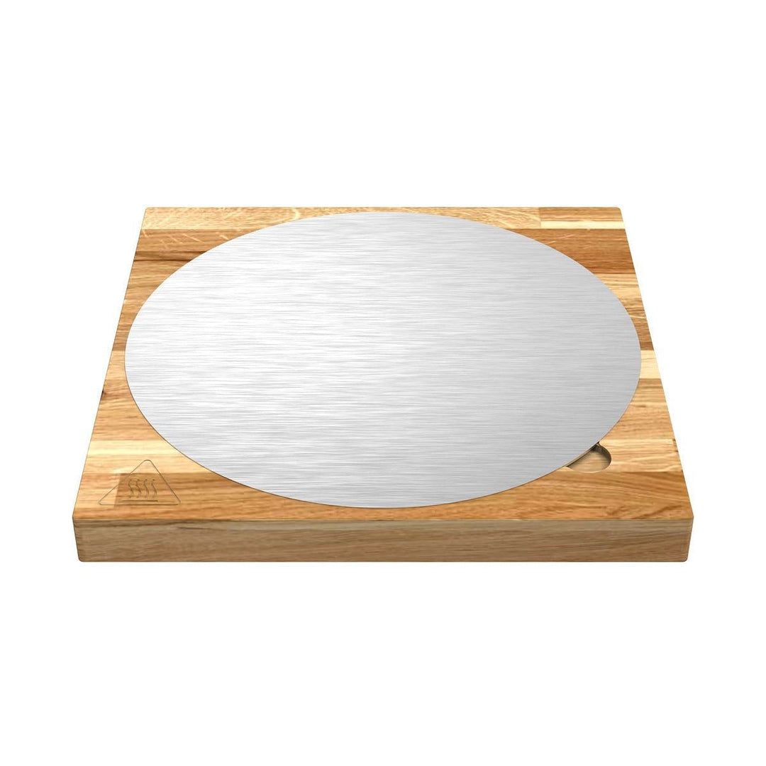 stainless steel wooden chopping board