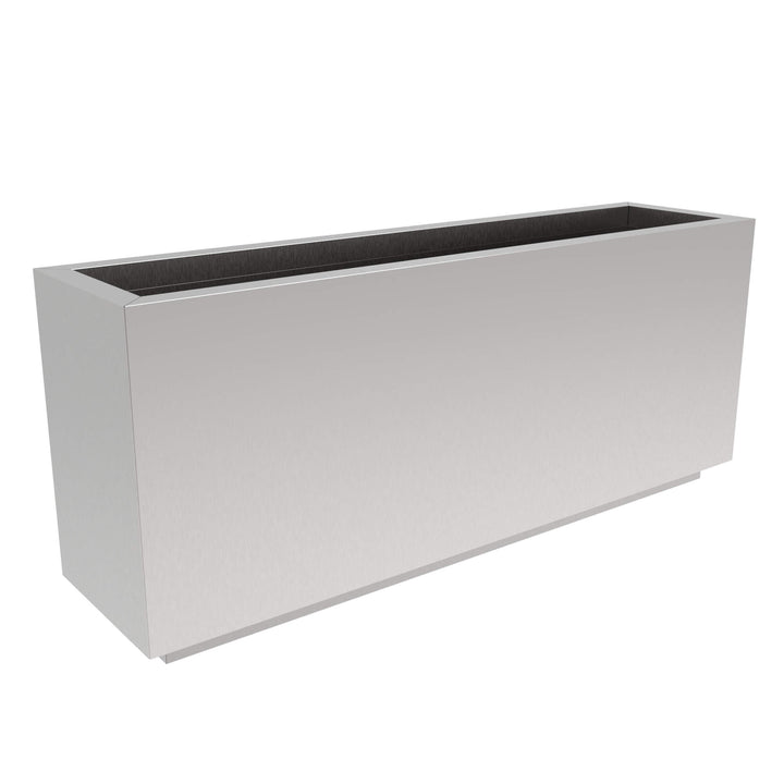 Metal Garden Planter Insulated - Stainless Steel