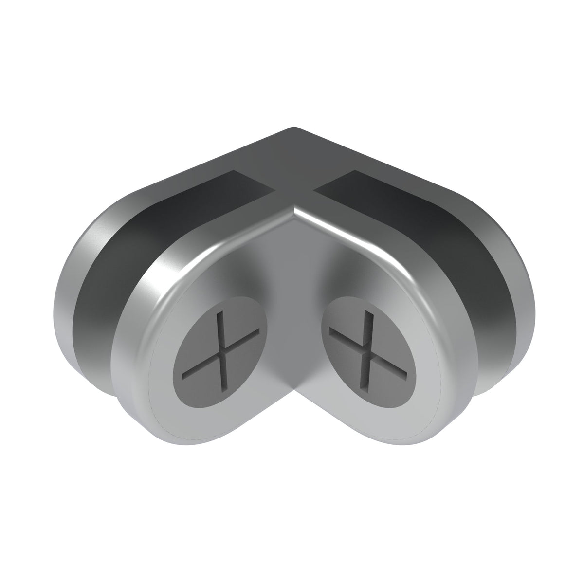 Glass Panel Clamp 2 Way Right Angle