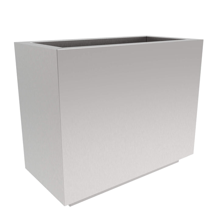 Metal Garden Planter Insulated - Stainless Steel