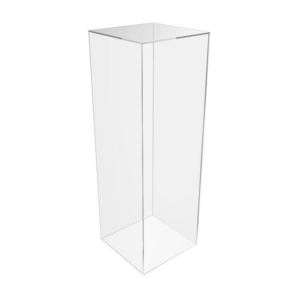 Pedestal Plinths Clear Acrylic & Glass Look