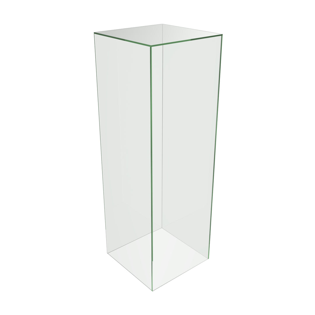 Pedestal Plinths Clear Acrylic & Glass Look