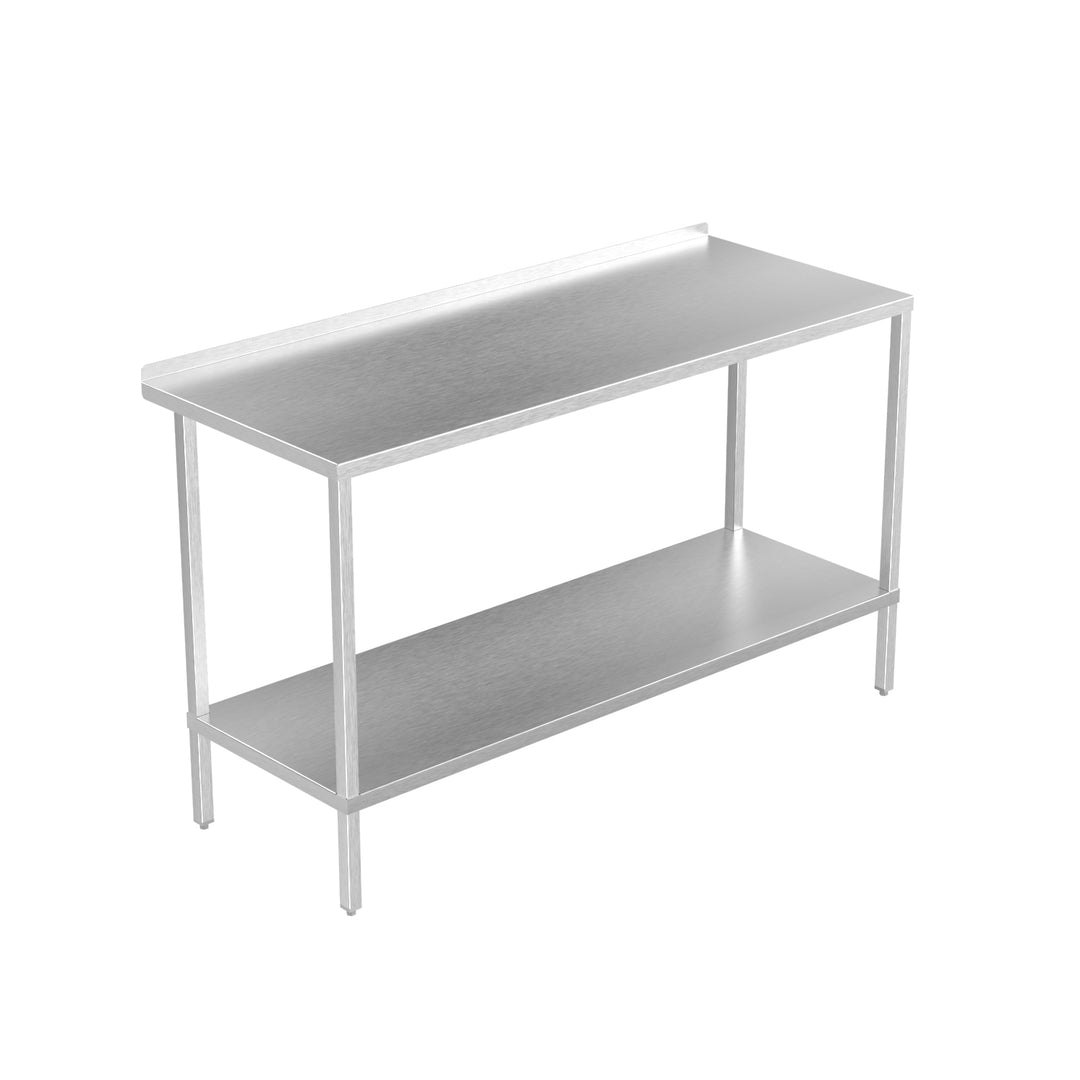 Stainless Steel Table with Wall Return