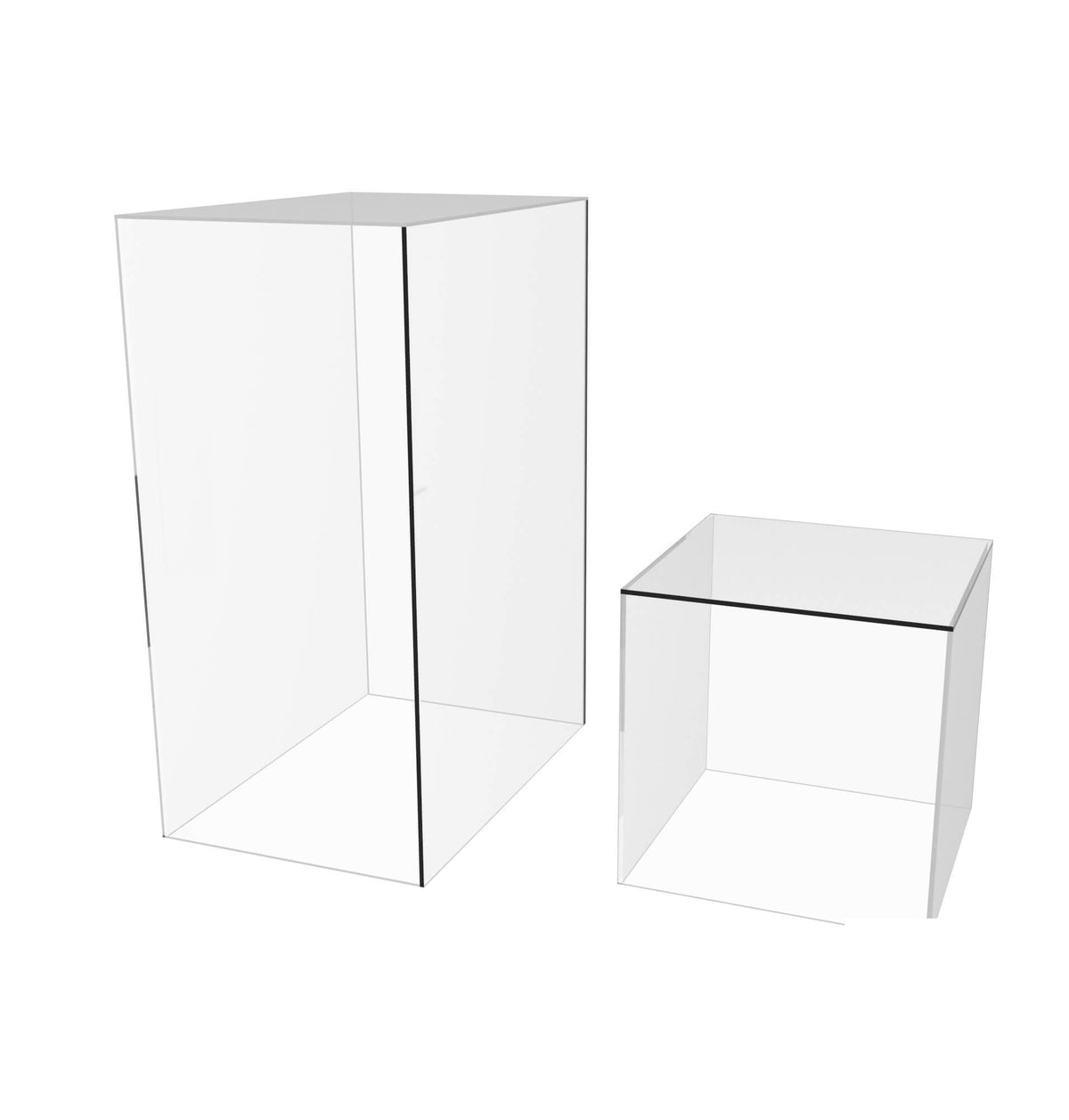 Bespoke acrylic cube and pedestal