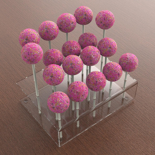 Amazon.com: Cake Pop Holder, 2-Pack 21 Hole Clear Acrylic Cake Pop Stand  Display for Weddings Baby Showers Birthday Parties Anniversaries Halloween  Candy Decorative : Home & Kitchen