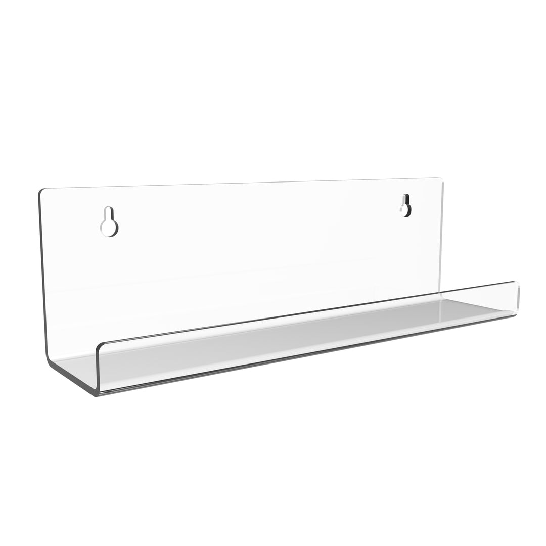 Heavy Duty Acrylic Wall Shelf | J-Shape