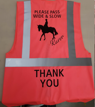 printed horse riding vest
