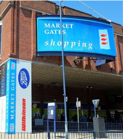 shopping centre sign