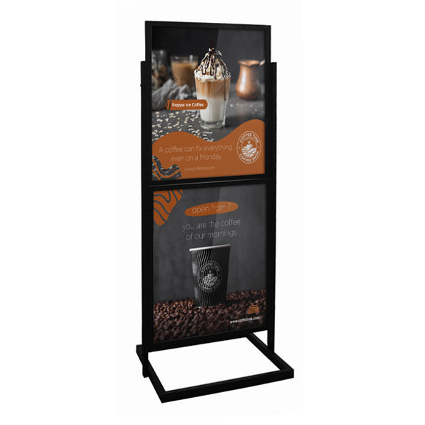 Poster Pillar Display Stand - Double Tier