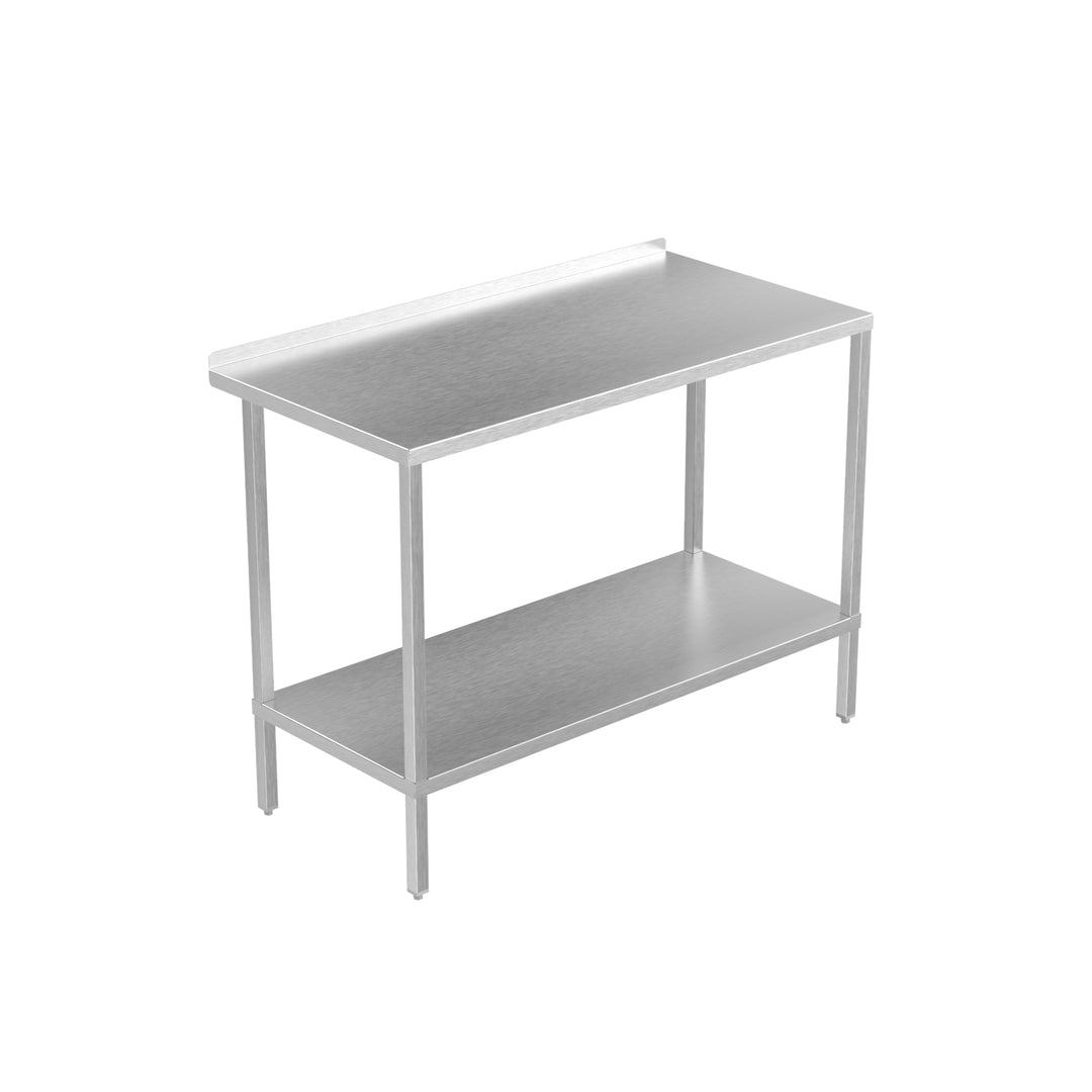 Stainless Steel Table with Wall Return