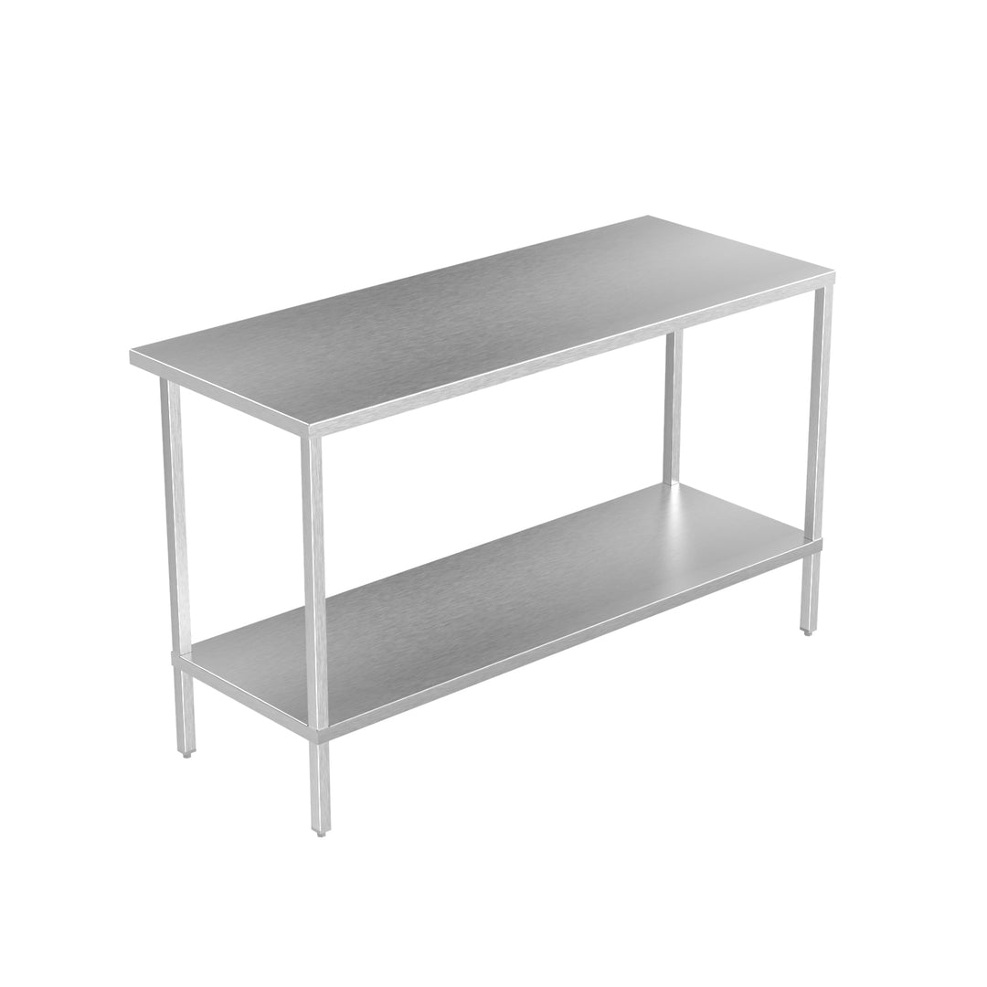 Stainless Steel Table with Wall Return
