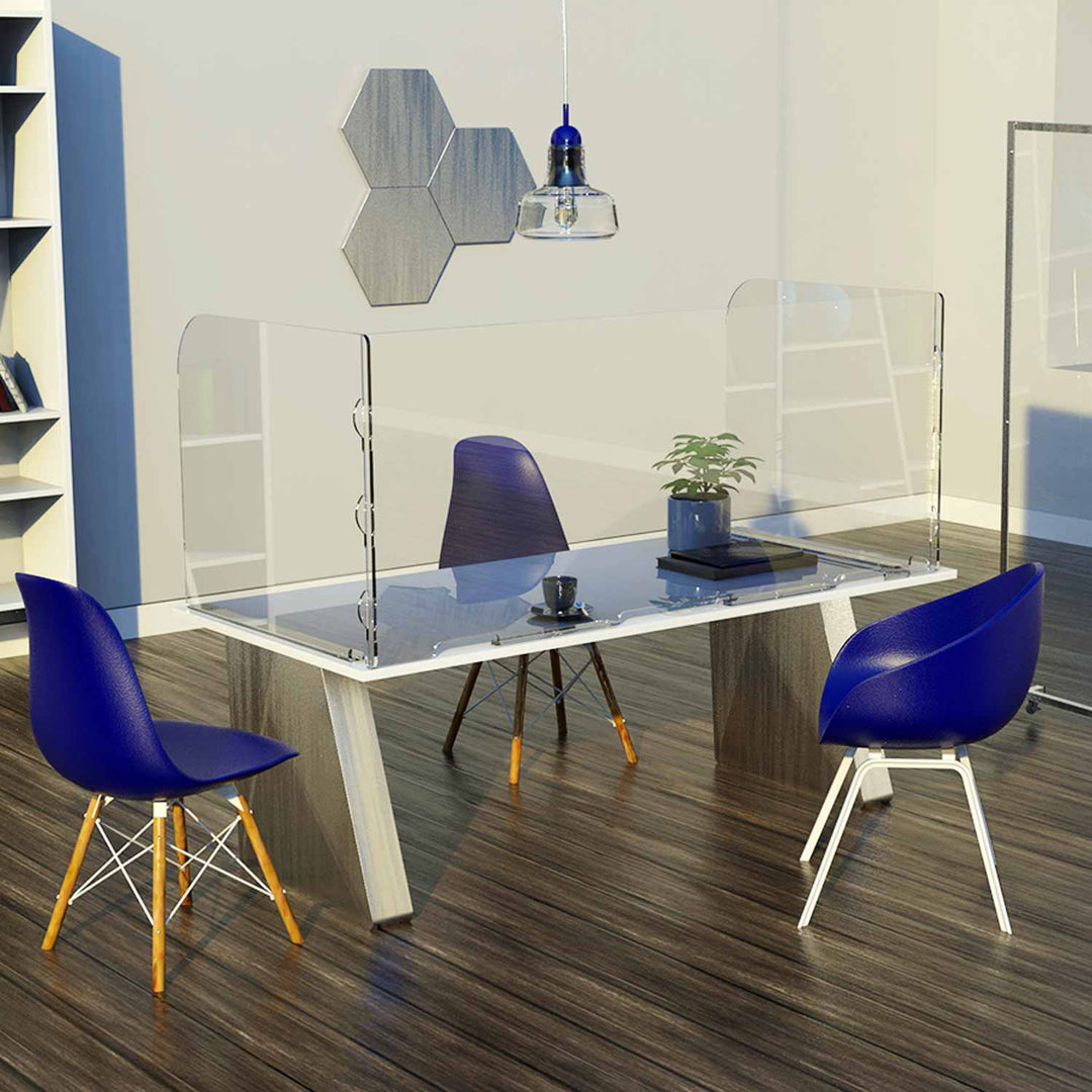 Clear Screen Desk Wrap Sneeze Guard Displaypro 2