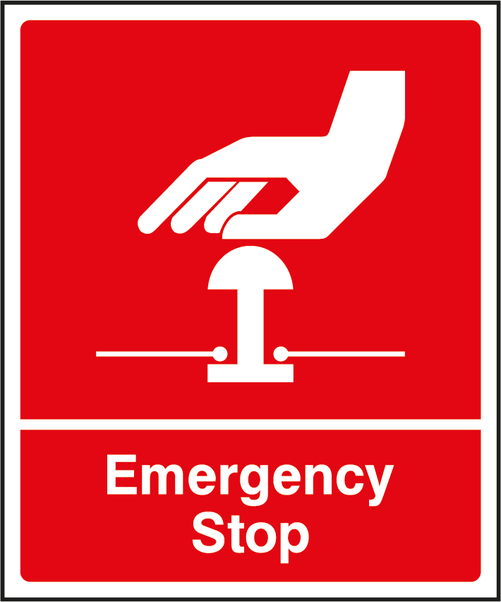 Emergency Stop - Assorted Colours and Sizes