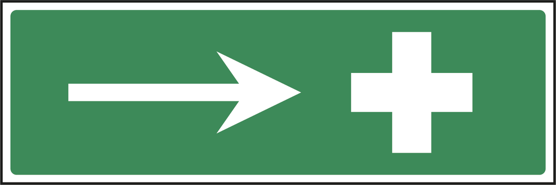 First Aid Arrow Right - 300 x 100mm