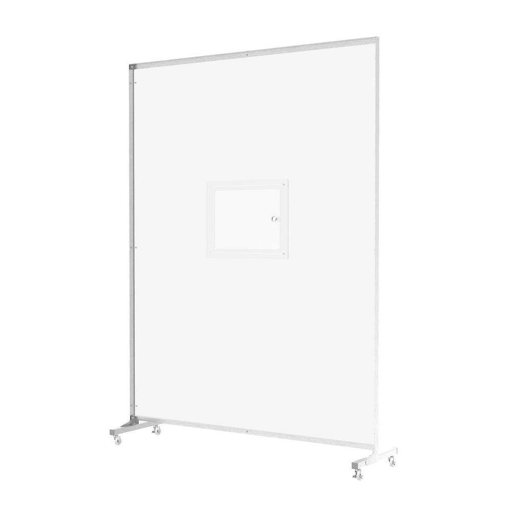 Freestanding Mobile Protection Screen With Hatch Displaypro 2