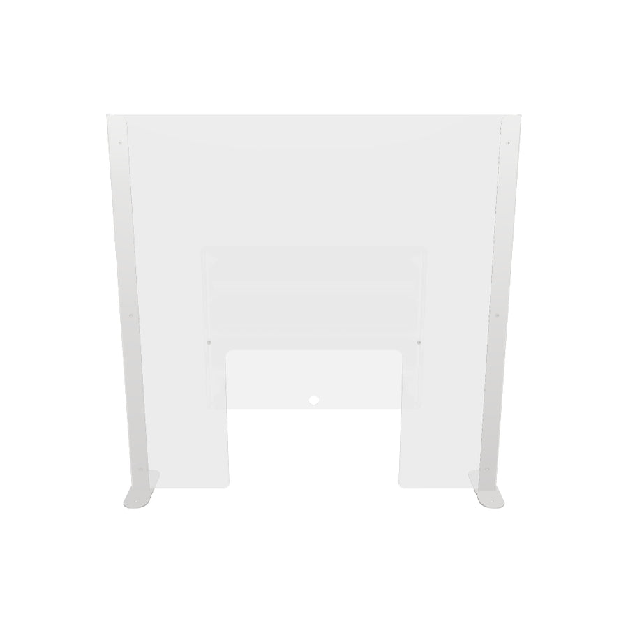 3D Model Pro Sneeze Guard with Acrylic Screen & Stainless Steel Legs - Displaypro