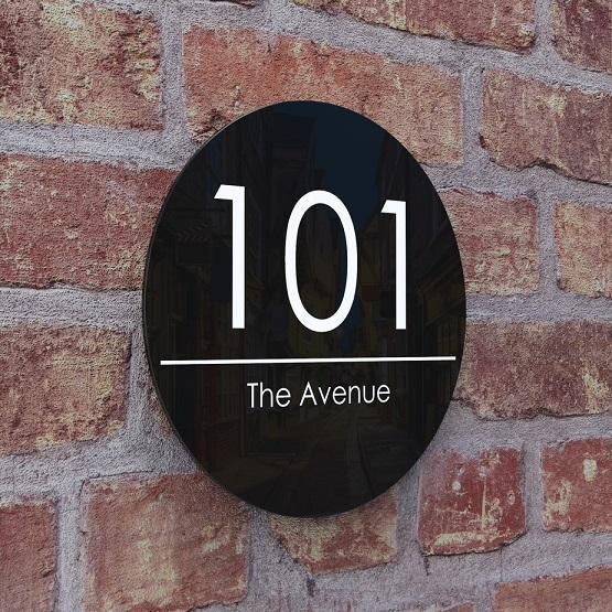 Modern House Number Plaque