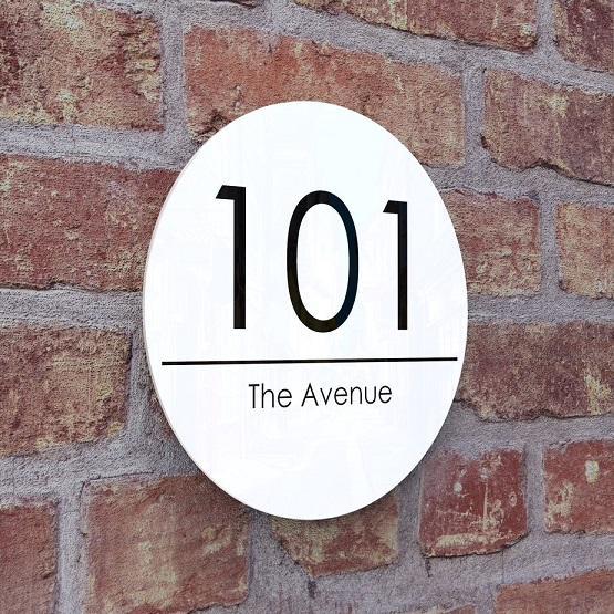 Modern House Number Plaque