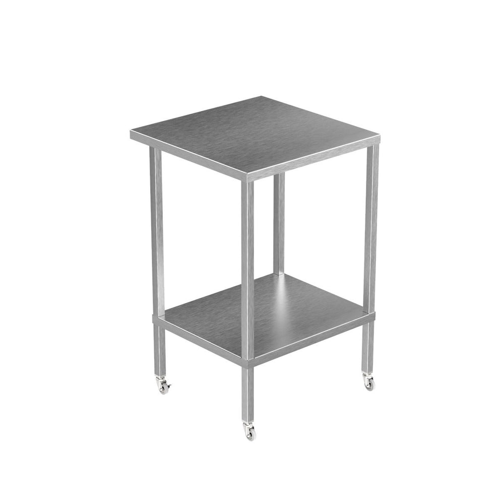 Stainless Steel Commercial Kitchen Tables On Wheels Displaypro 2
