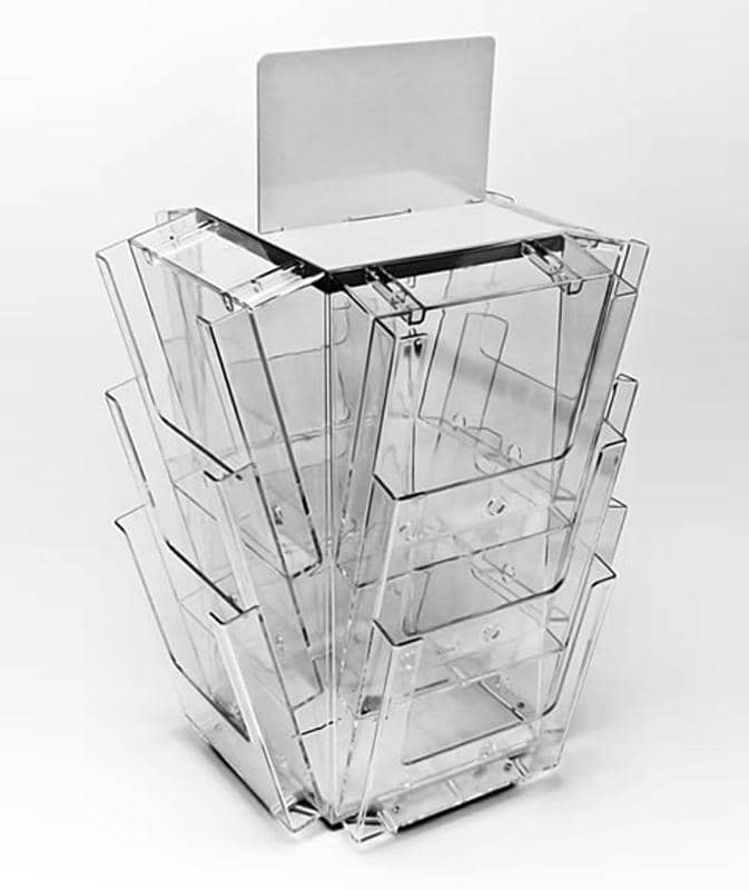 A4 12 bay counter-top brochure carousel Displaypro
