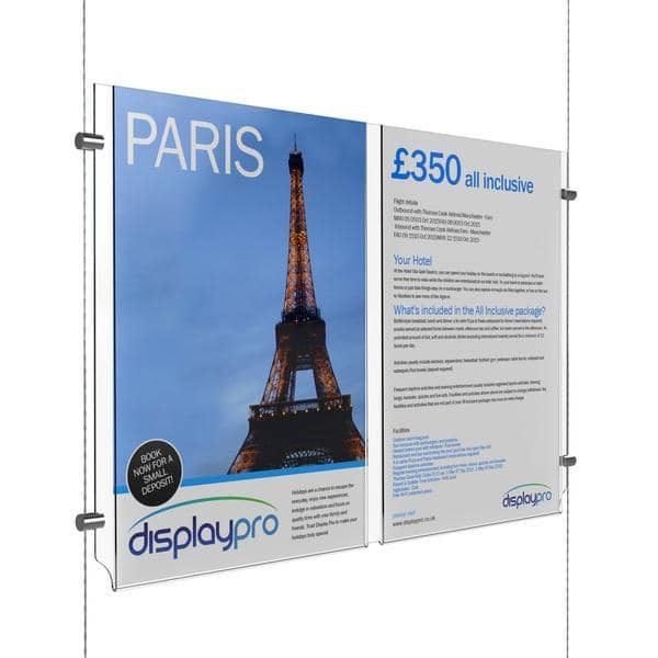 A4 Double Easy Access Poster Pockets Only Displaypro
