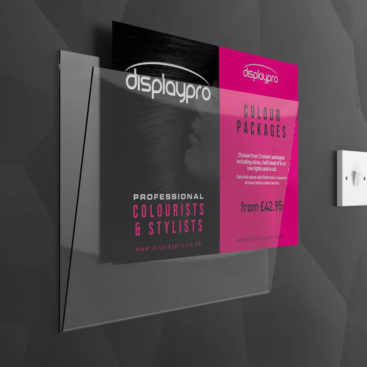 Acrylic Borderless Wall Poster Holders Displaypro