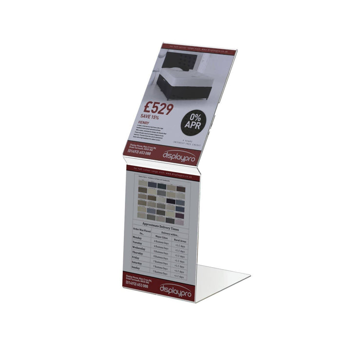 Acrylic Mattress Ticket Holder Displaypro 8