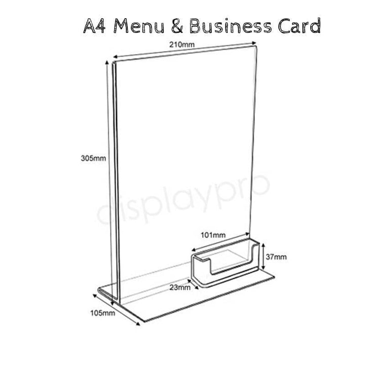Acrylic Menu Holder Business Card Dispenser Displaypro 2