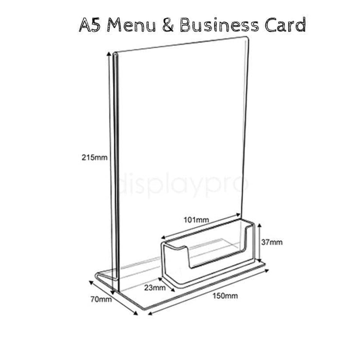 Acrylic Menu Holder Business Card Dispenser Displaypro 3