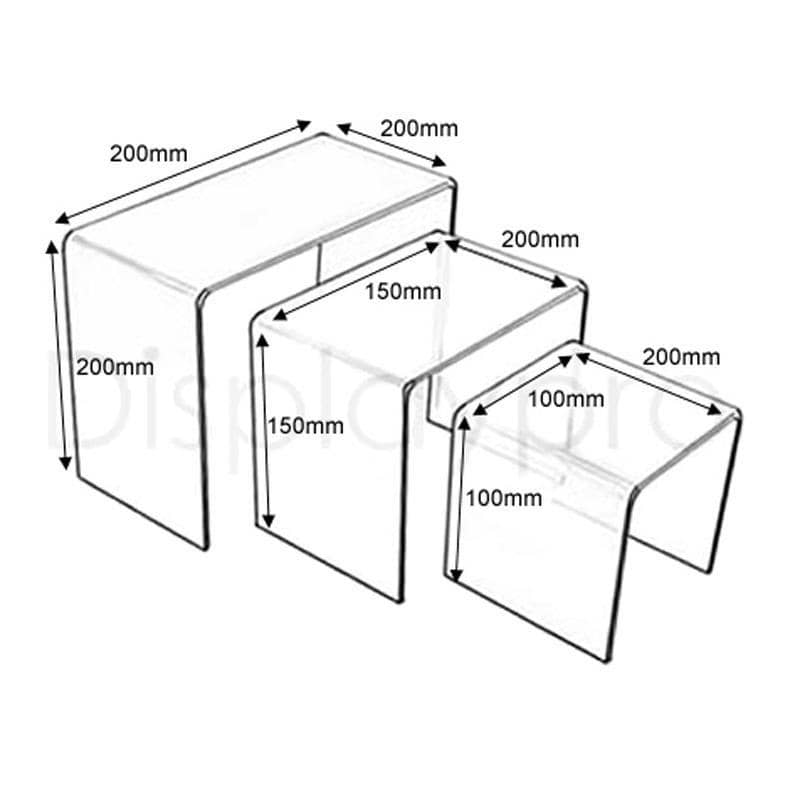 Acrylic Nesting Plinths Displaypro 3