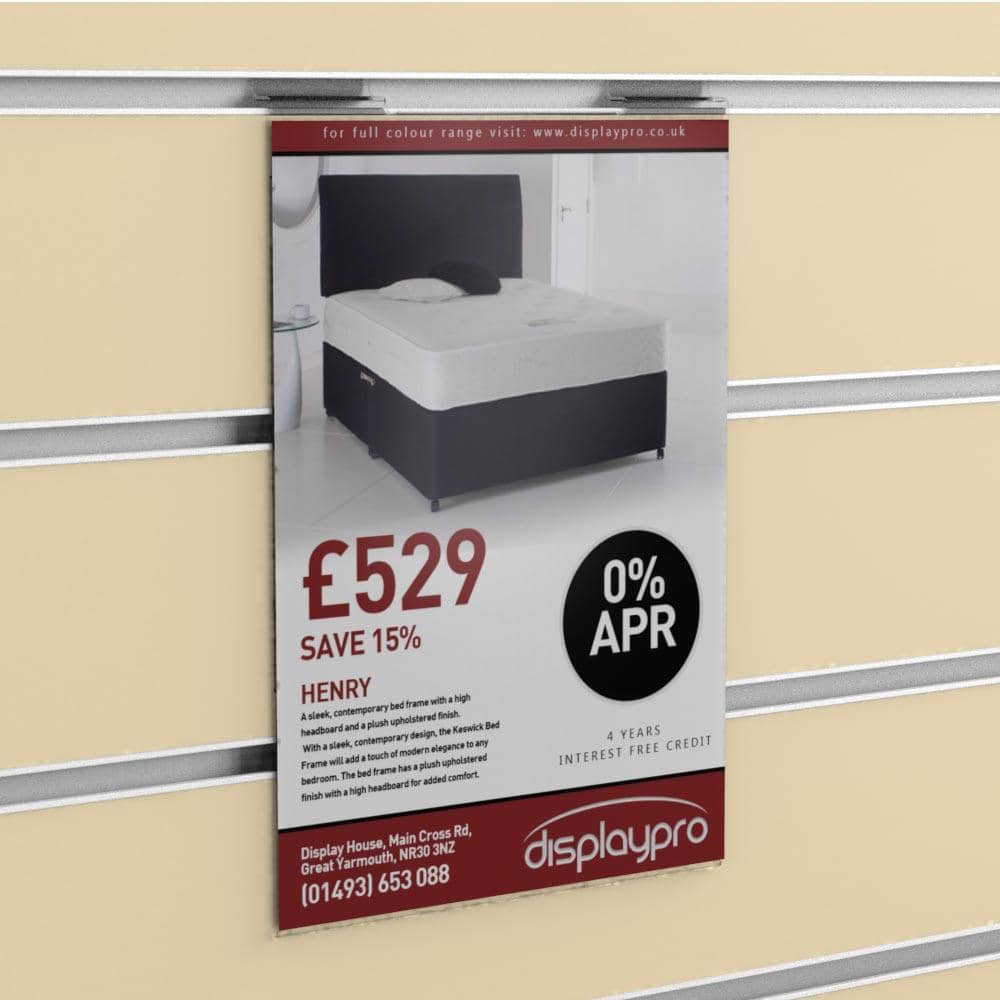 Acrylic Slatwall Poster Display Displaypro 2