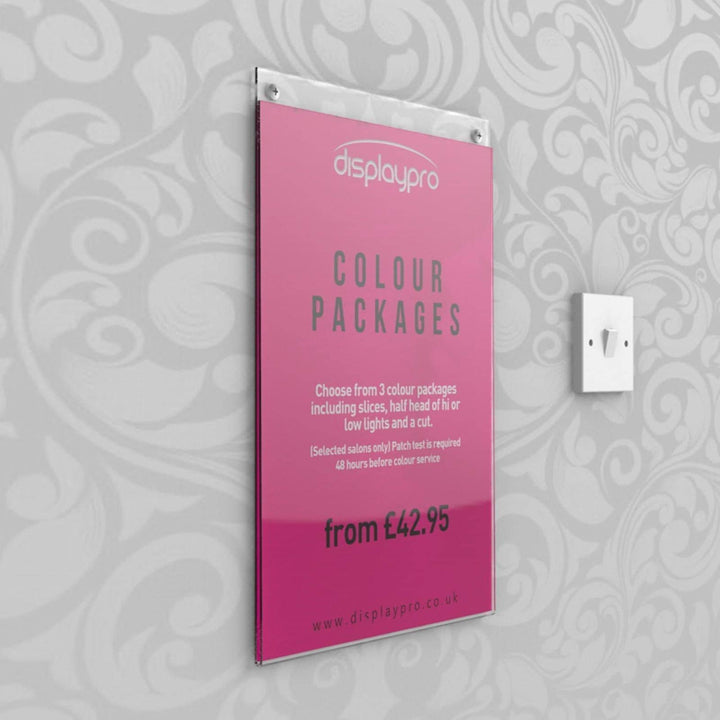 Acrylic Wall Poster Displays Displaypro 3