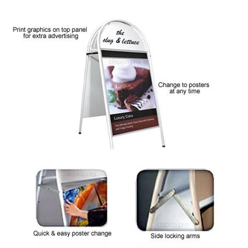 Booster Pavement Sign with Chalk Panels Displaypro