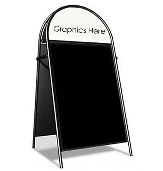 Booster Pavement Sign With Chalk Panels Displaypro 2