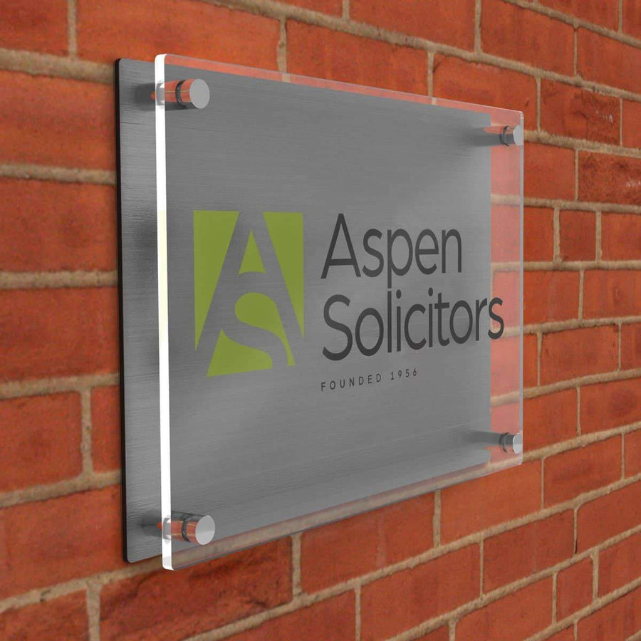 Business Plaque Sign with Aluminium Back Panel Displaypro