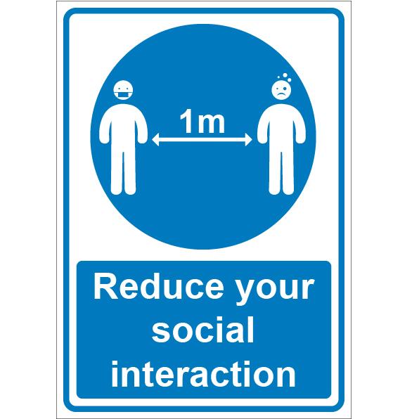 Safety Signage Reduce Social Distance 1M Sign Displaypro