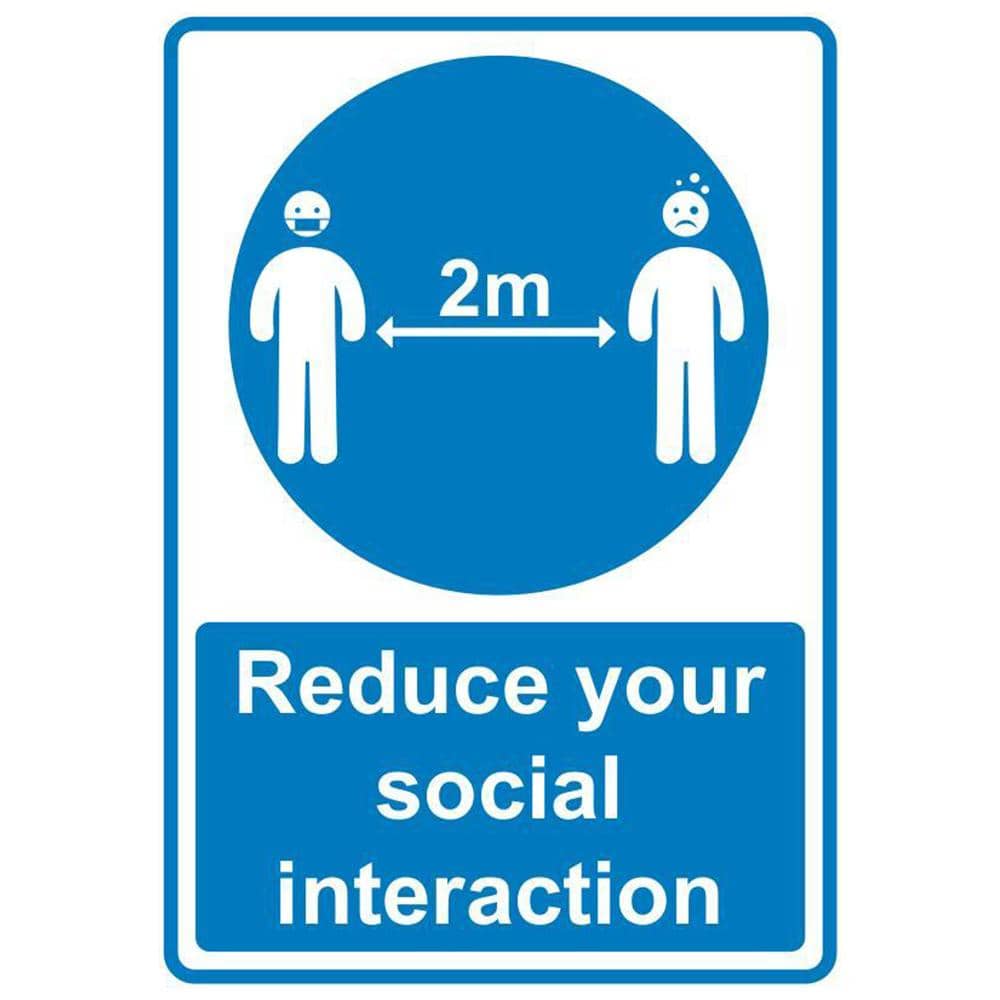 Safety Signage Reduce Social Distances Sign Displaypro