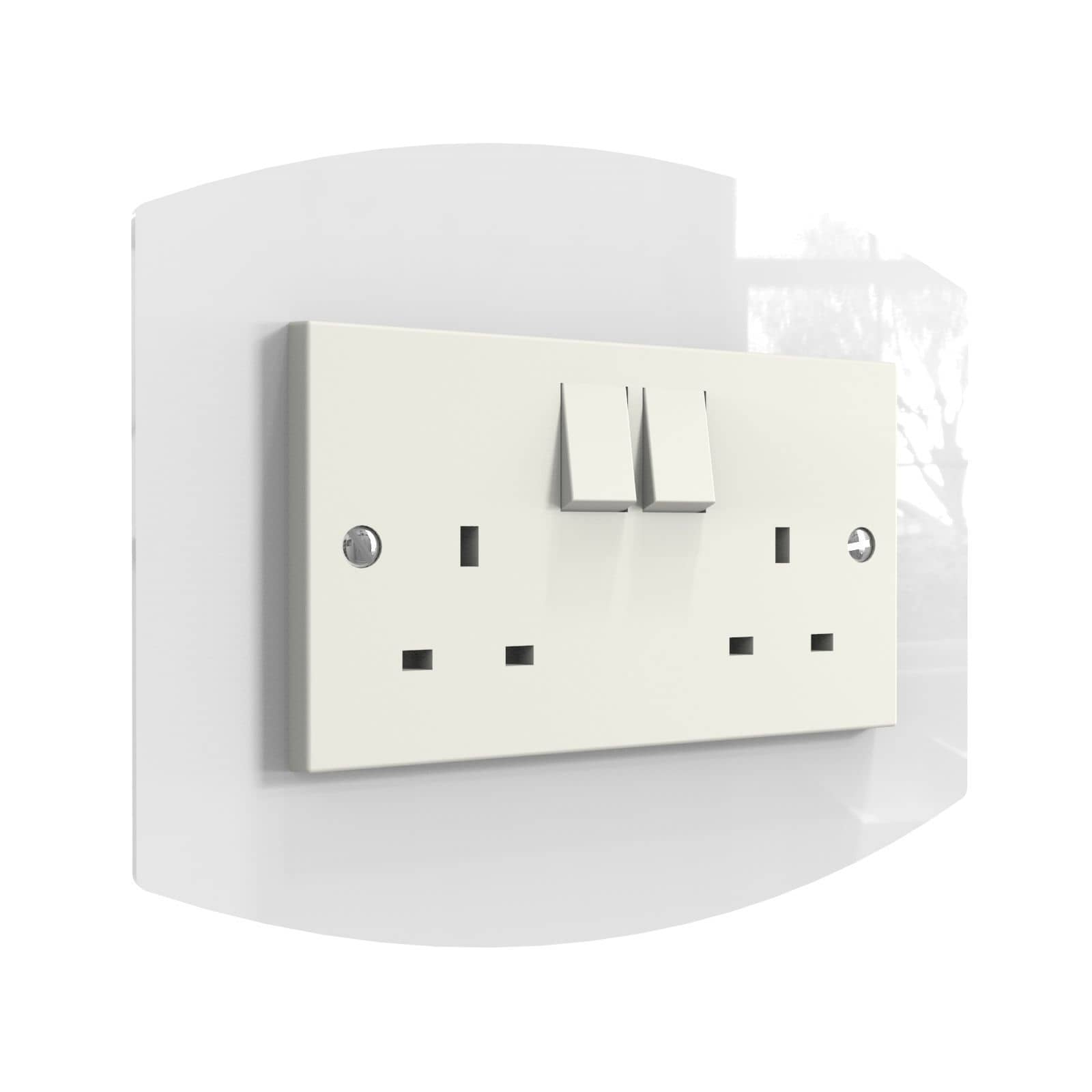 Curved Double Light Switch Surrounds by Displaypro Ltd