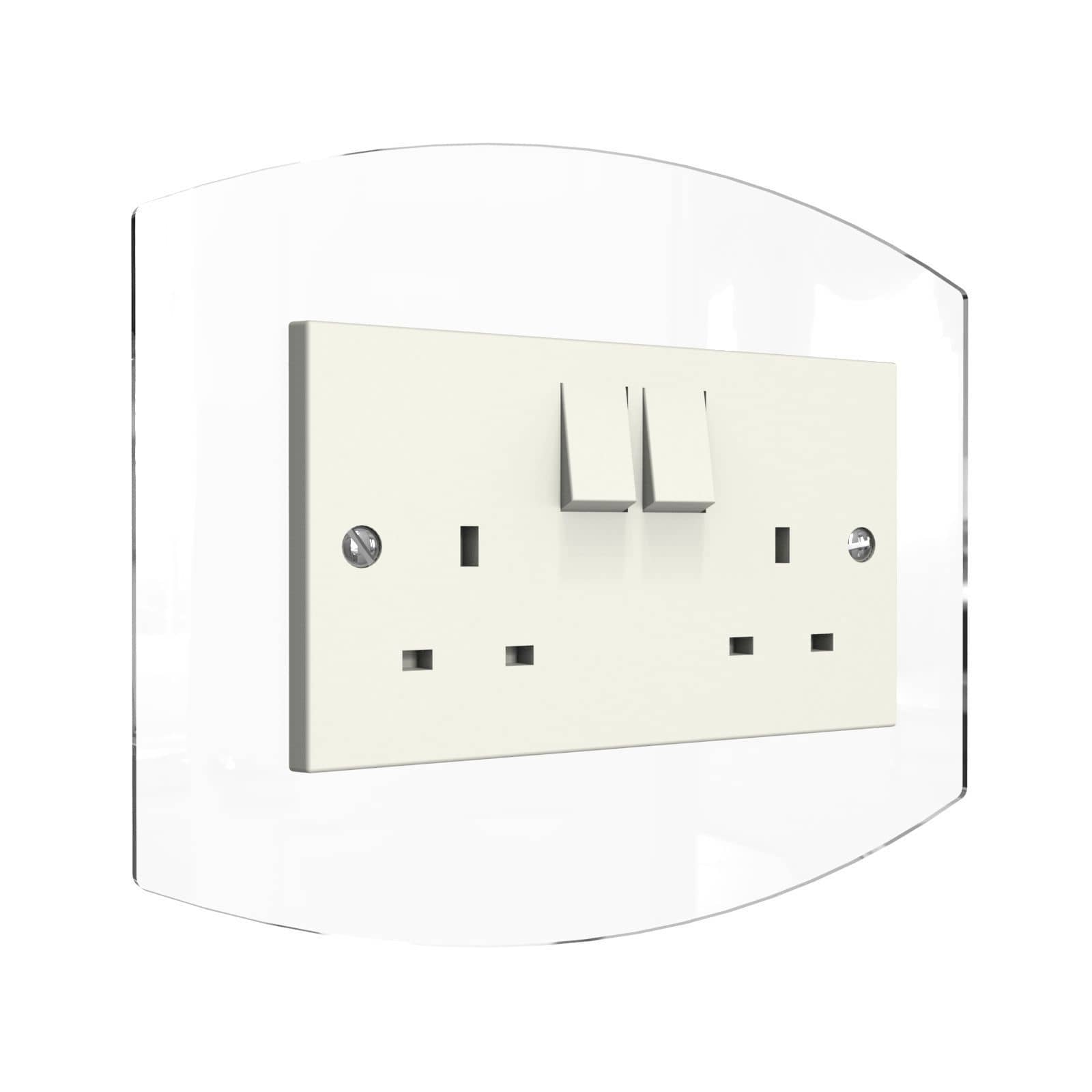 Curved Double Light Switch Surrounds by Displaypro Ltd