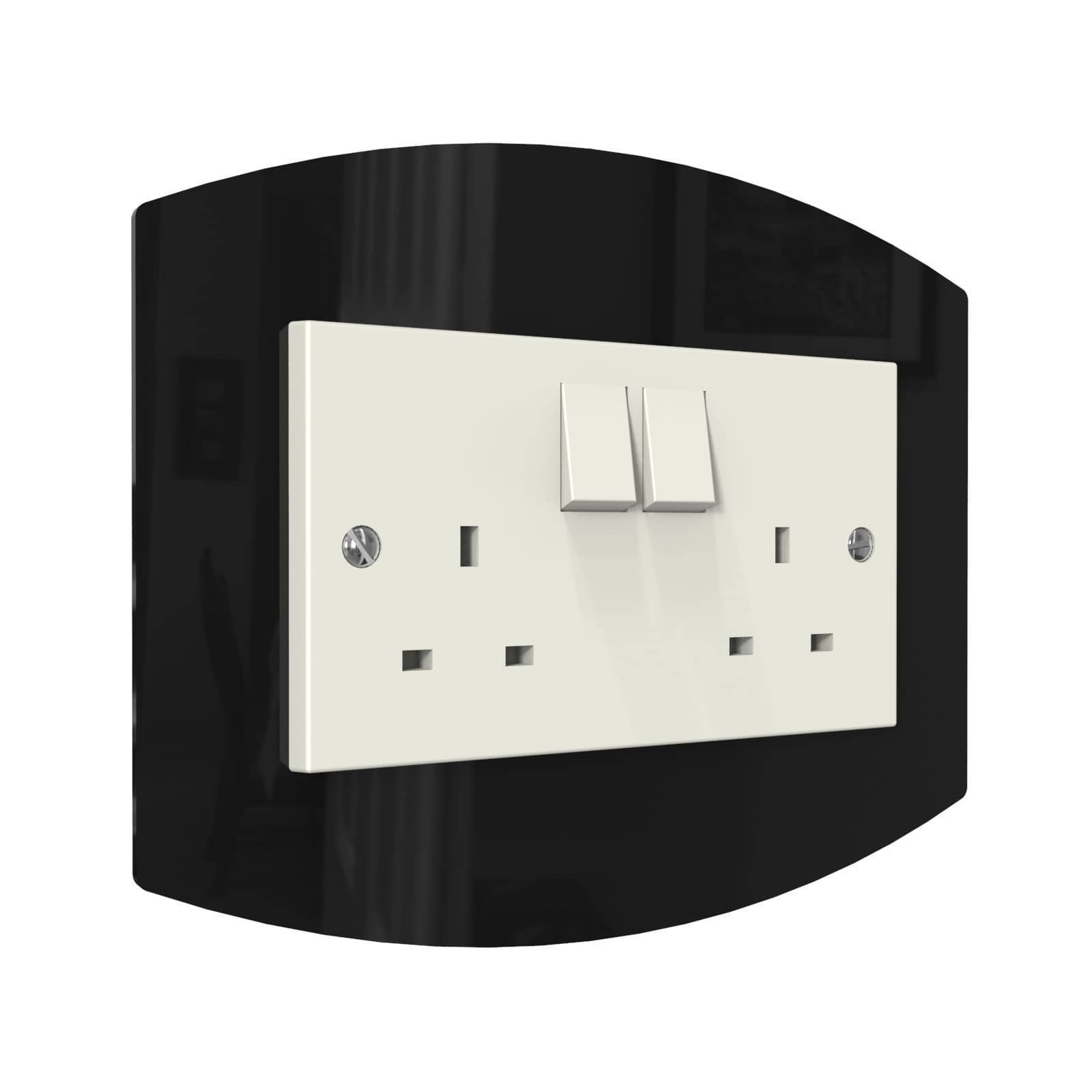 Curved Double Light Switch Surrounds by Displaypro Ltd