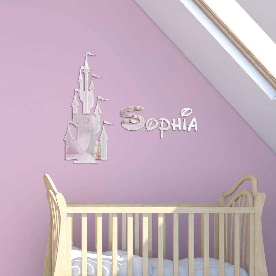 Fairytale Castle Acrylic Mirror & Childrens Name Displaypro