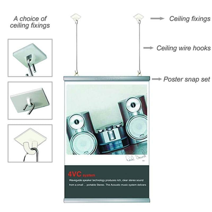 Hook Adhesive Ceiling Fixing Displaypro 2